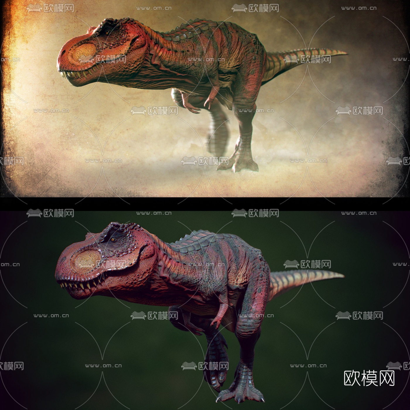 现代恐龙霸王龙3d模型下载