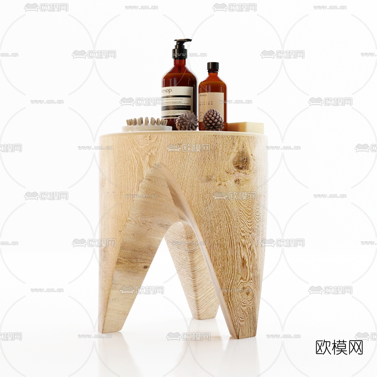 现代边几摆件3d模型