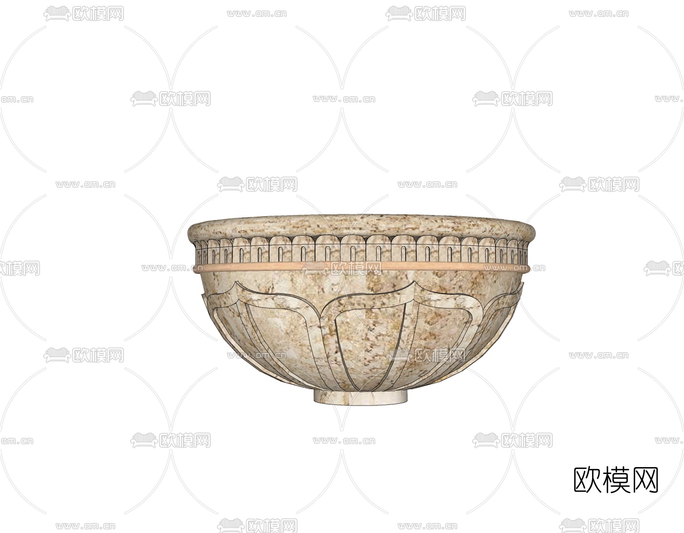 欧式花钵免费su模型下载