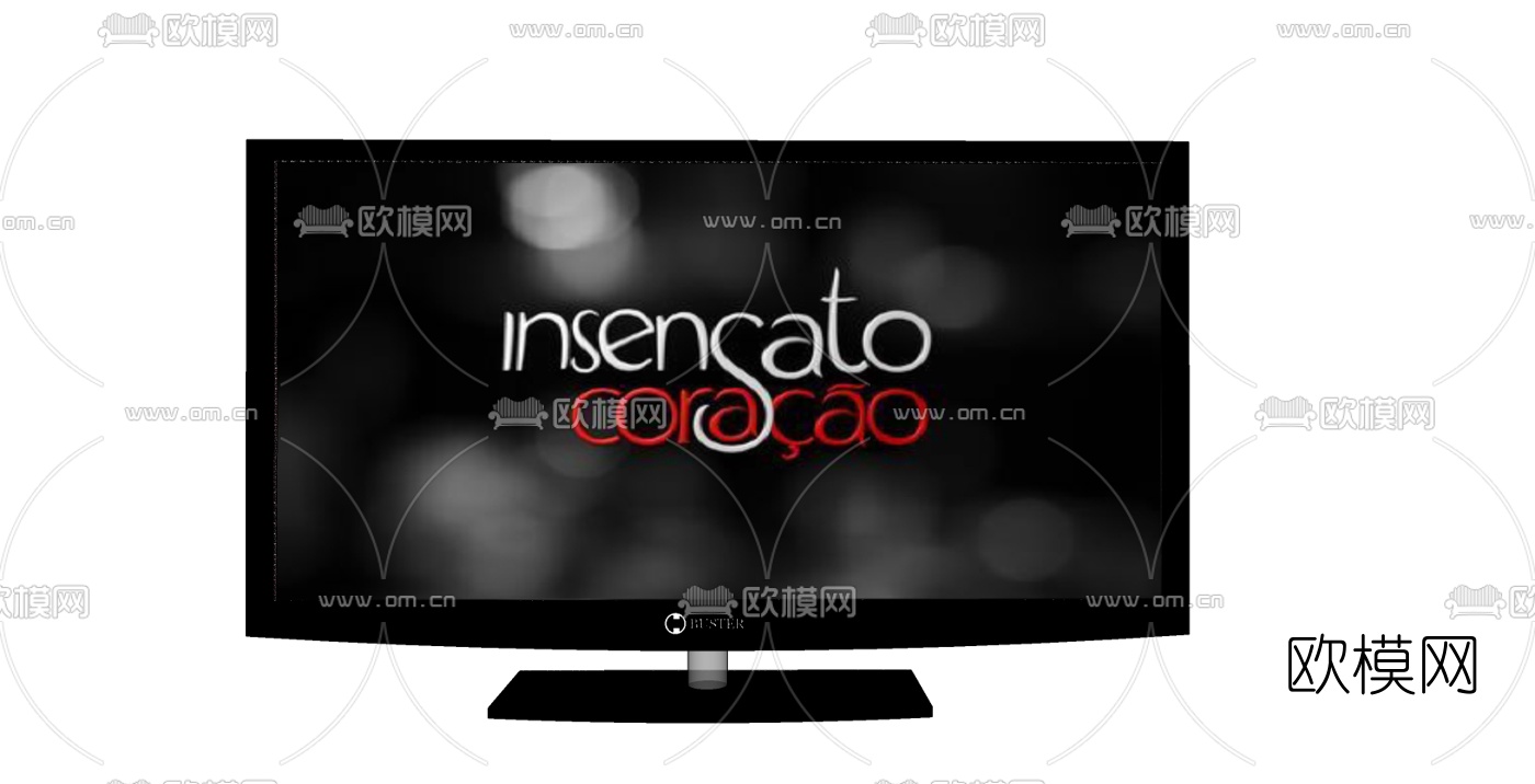 现代电视机免费su模型下载