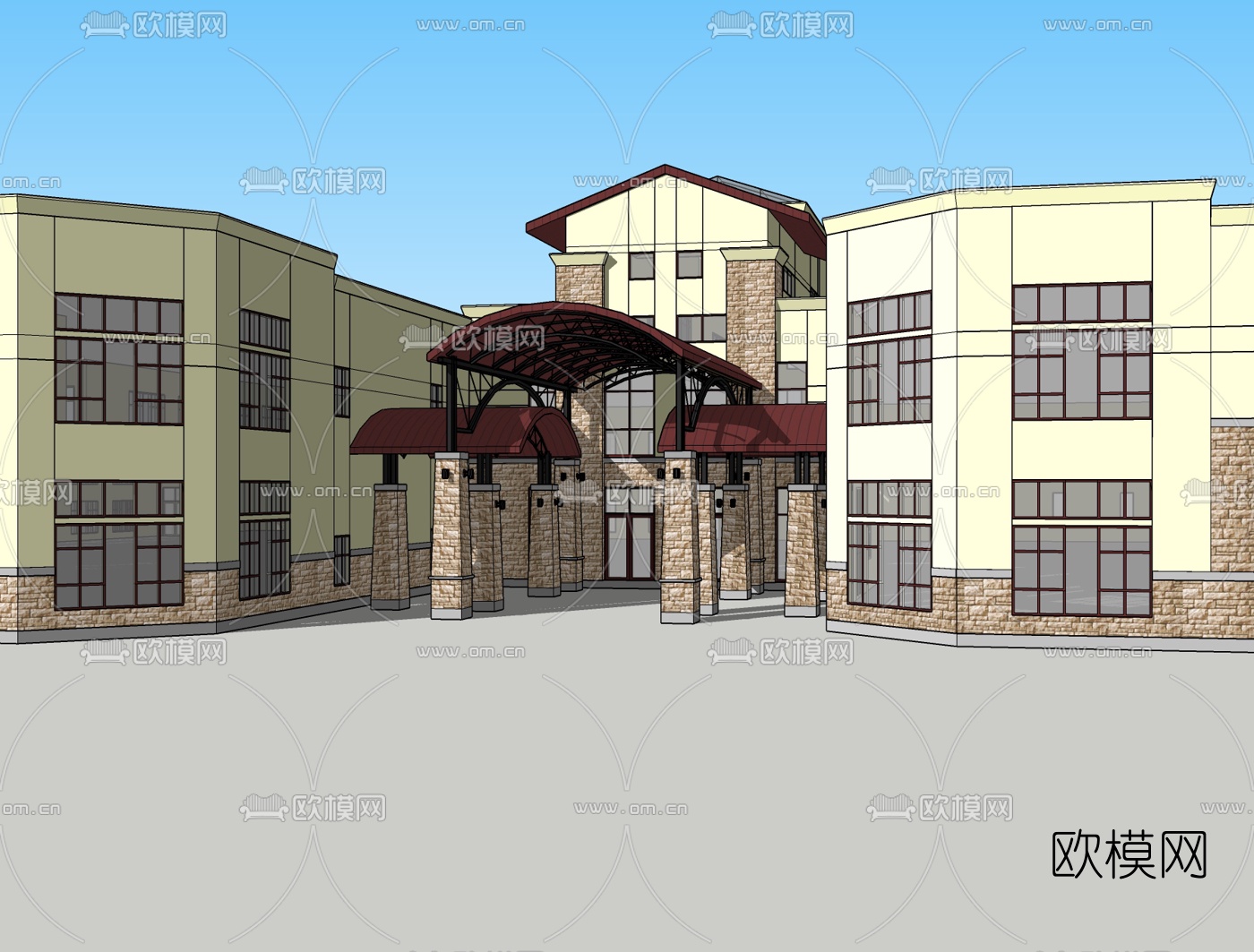 欧式酒店免费su模型下载
