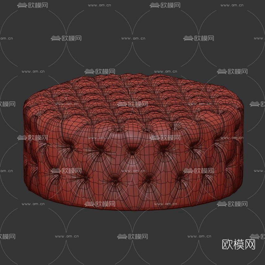 北欧原木茶几3d模型