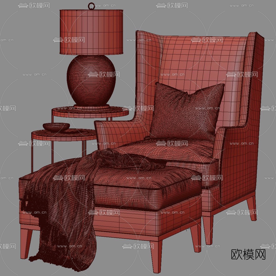 现代休闲沙发3d模型