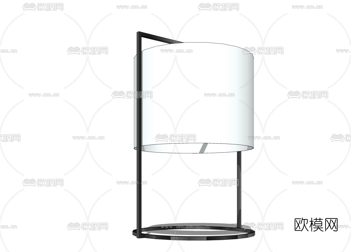 新中式台灯免费su模型下载