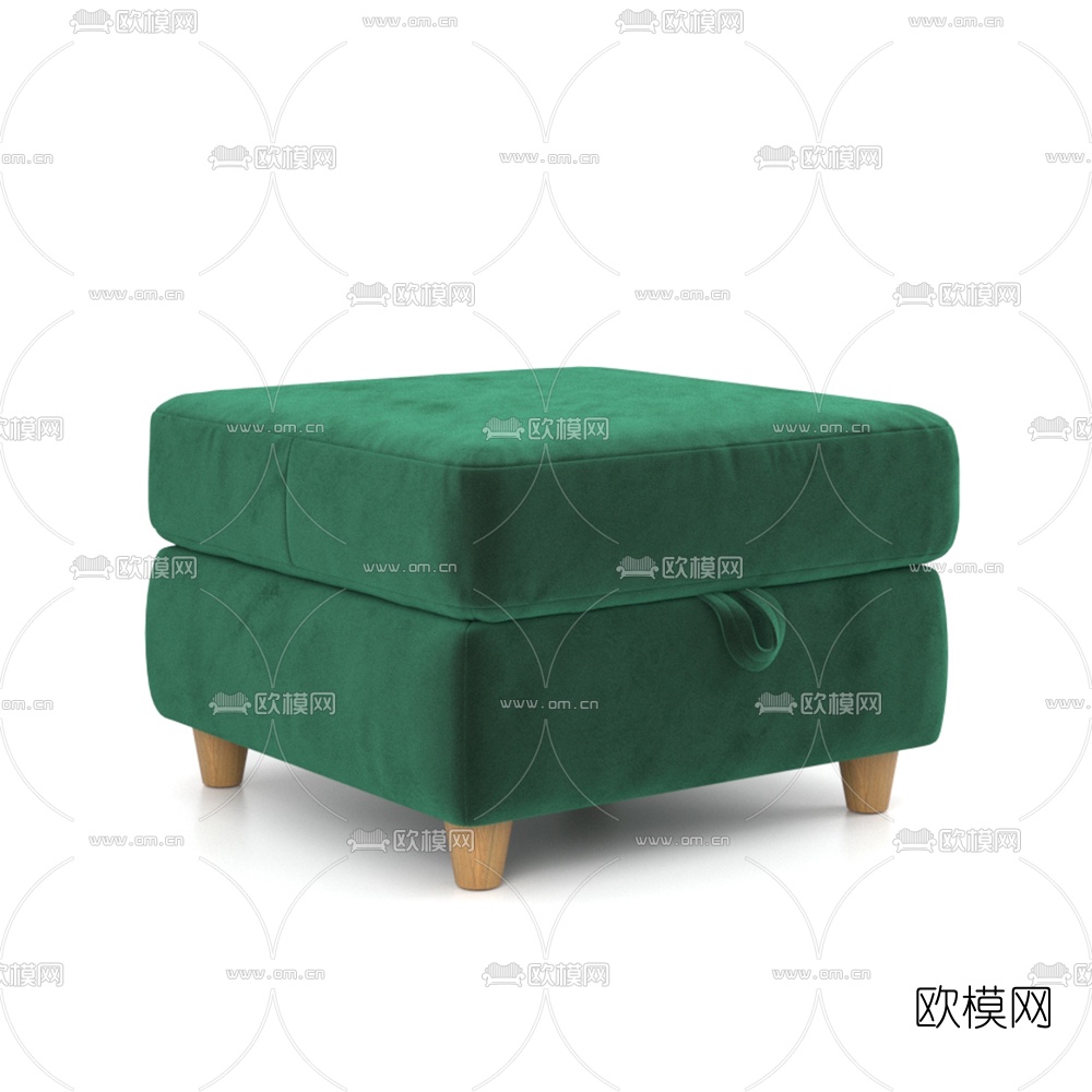 现代沙发凳储物箱3d模型