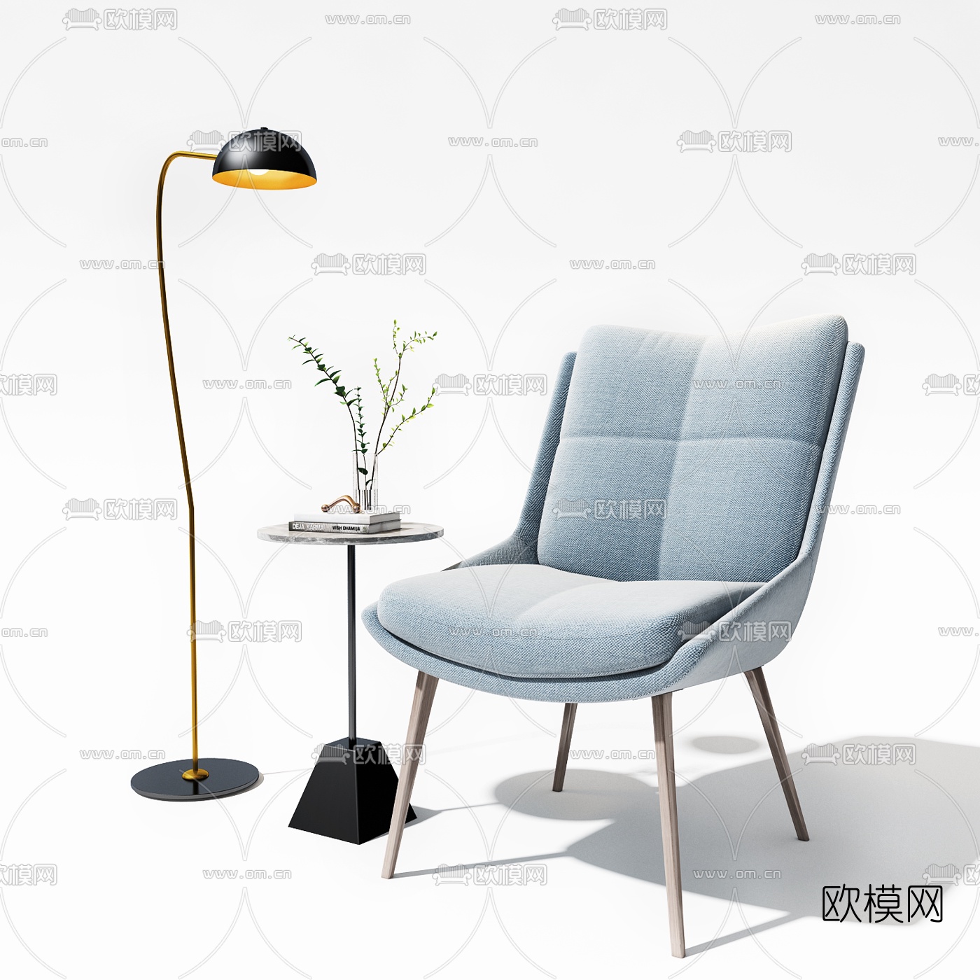 北欧休闲椅3d模型