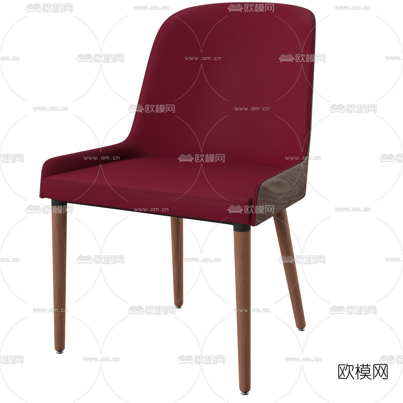现代实木餐椅3d模型