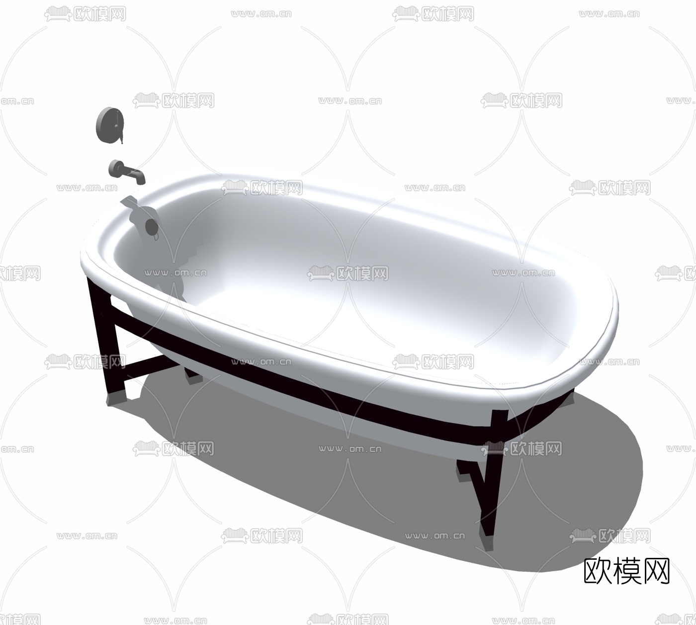 现代浴缸免费su模型下载