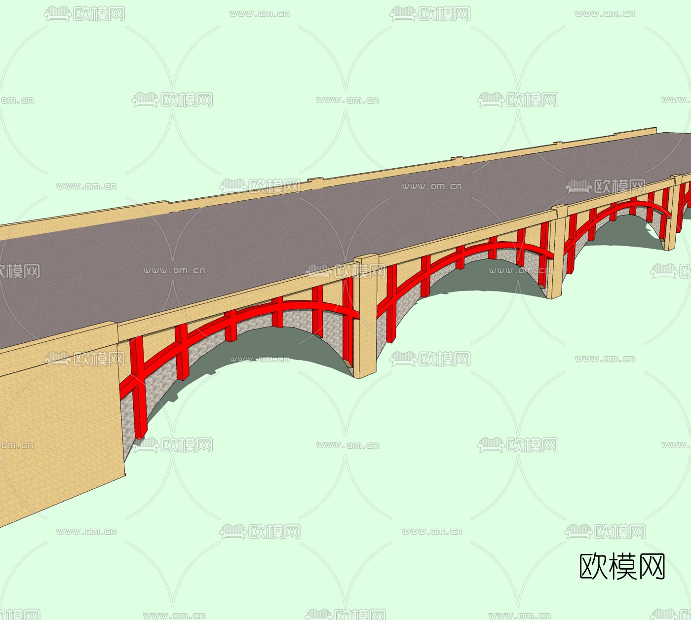 现代大桥免费su模型下载