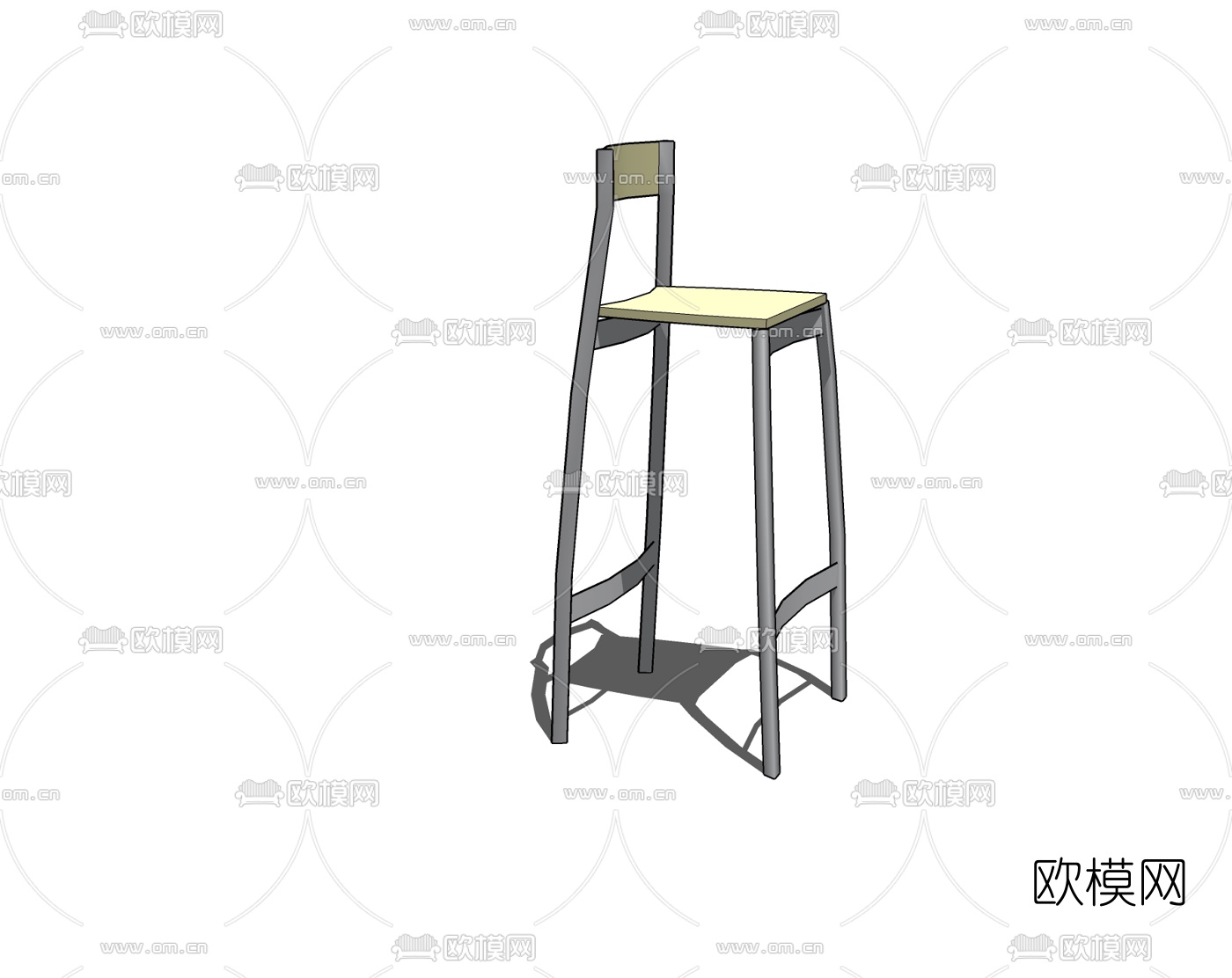现代金属吧台椅下载