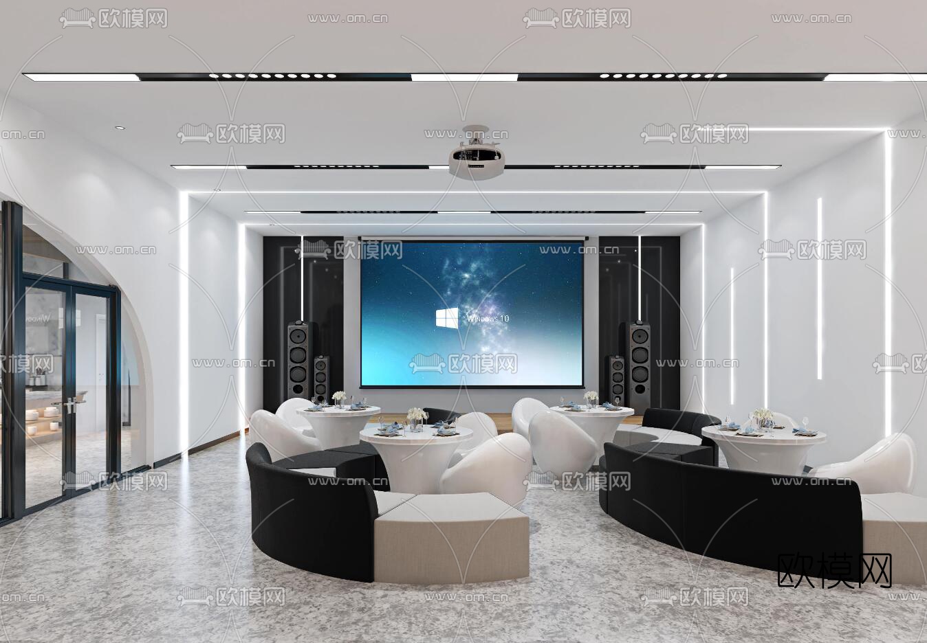 现代休闲餐厅超市3d模型下载（渲染图4）