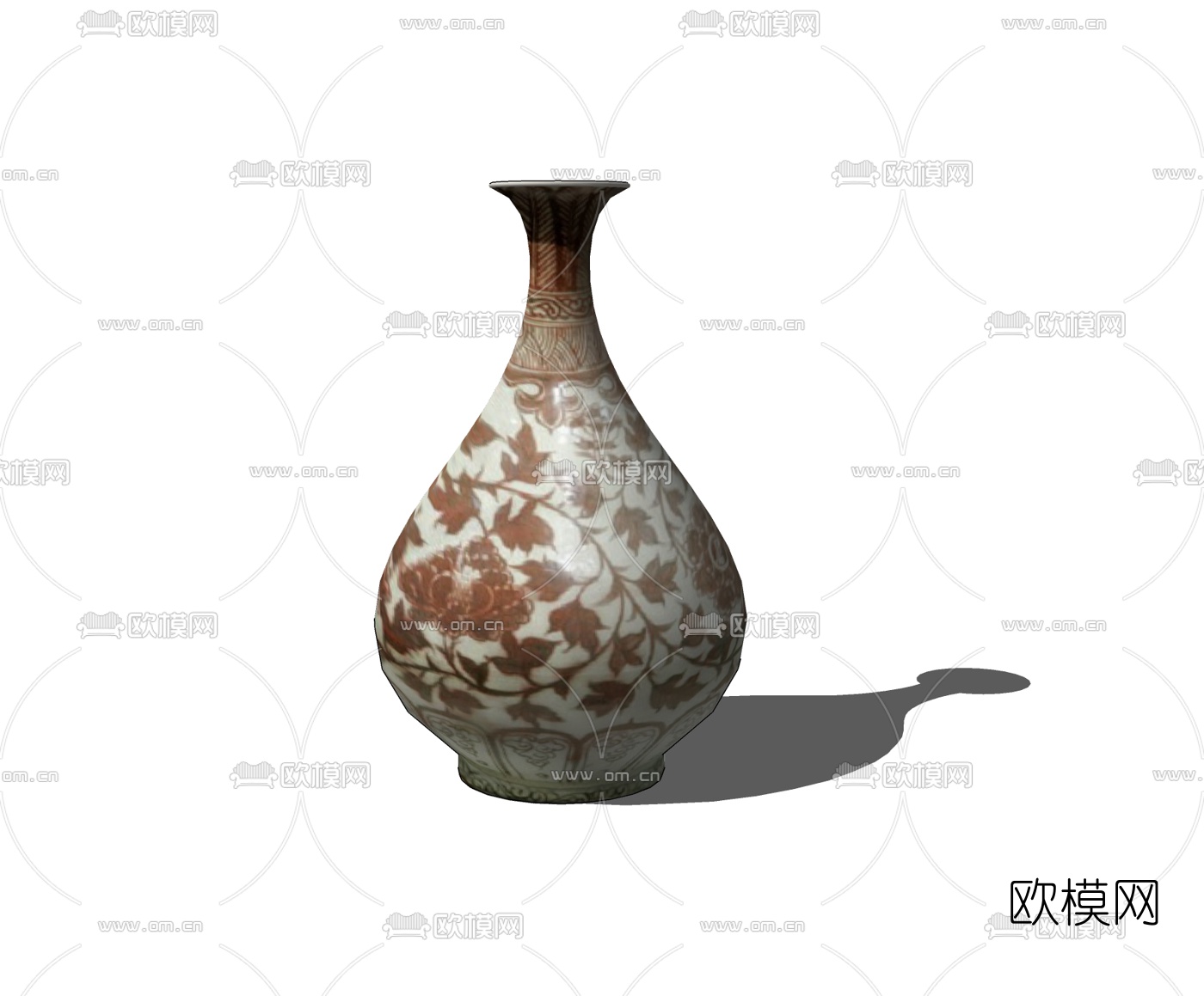 现代陶瓷花瓶免费su模型下载