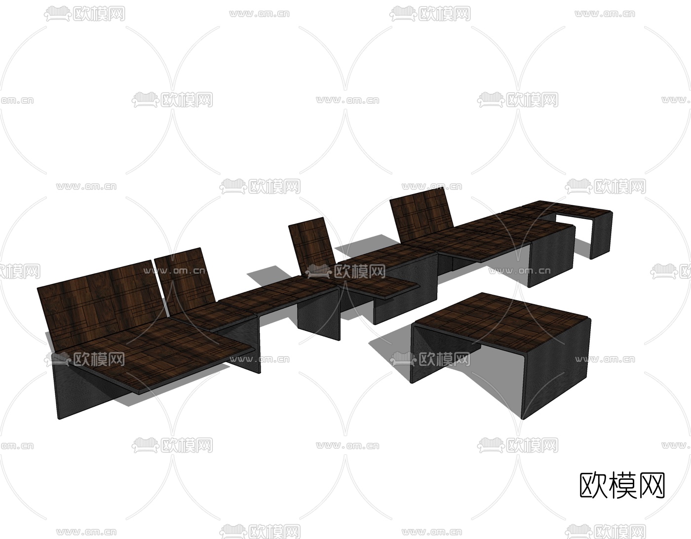 现代公用椅免费su模型下载