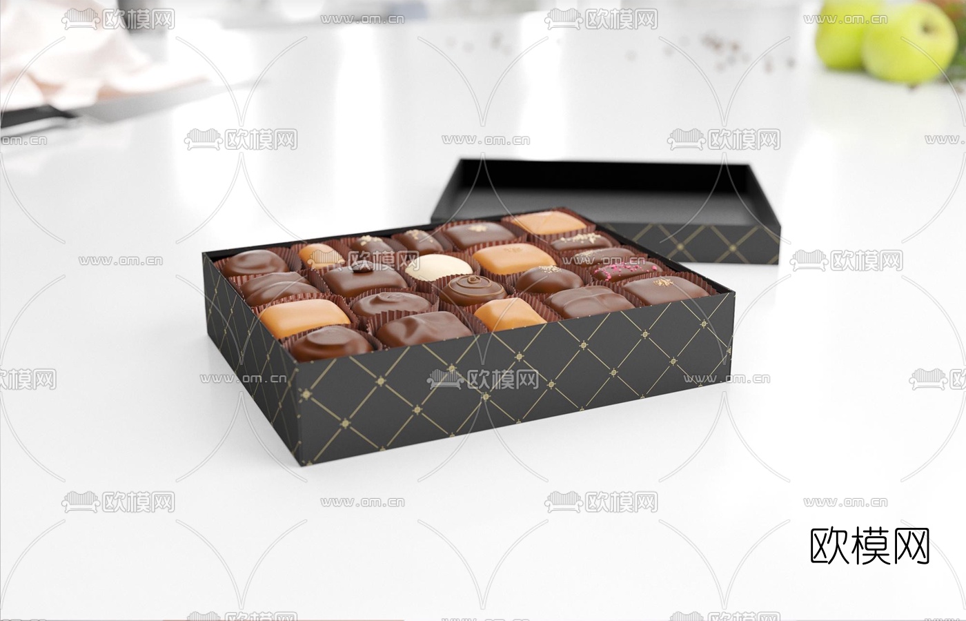现代巧克力食品3d模型
