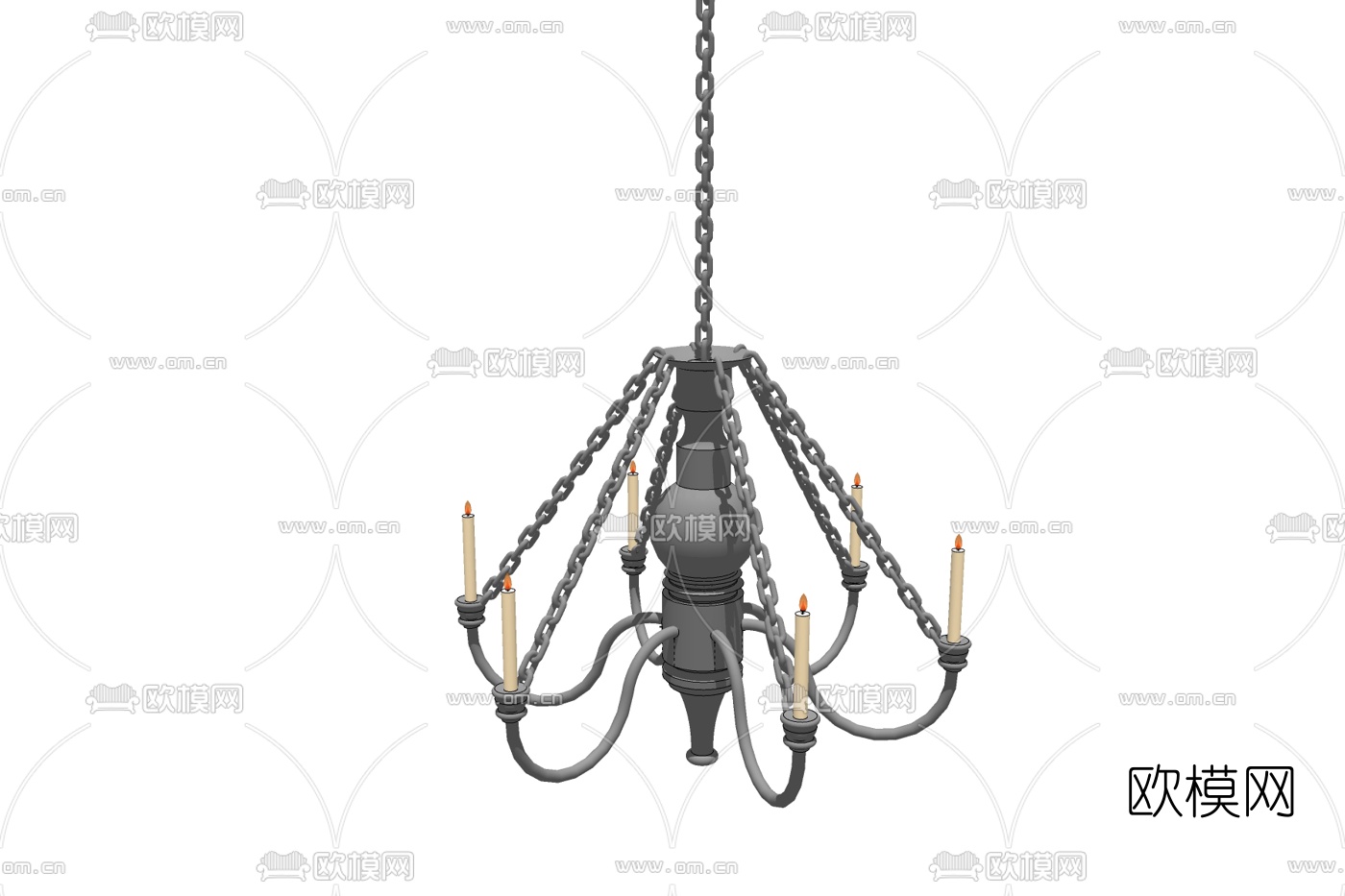 美式吊灯免费su模型下载