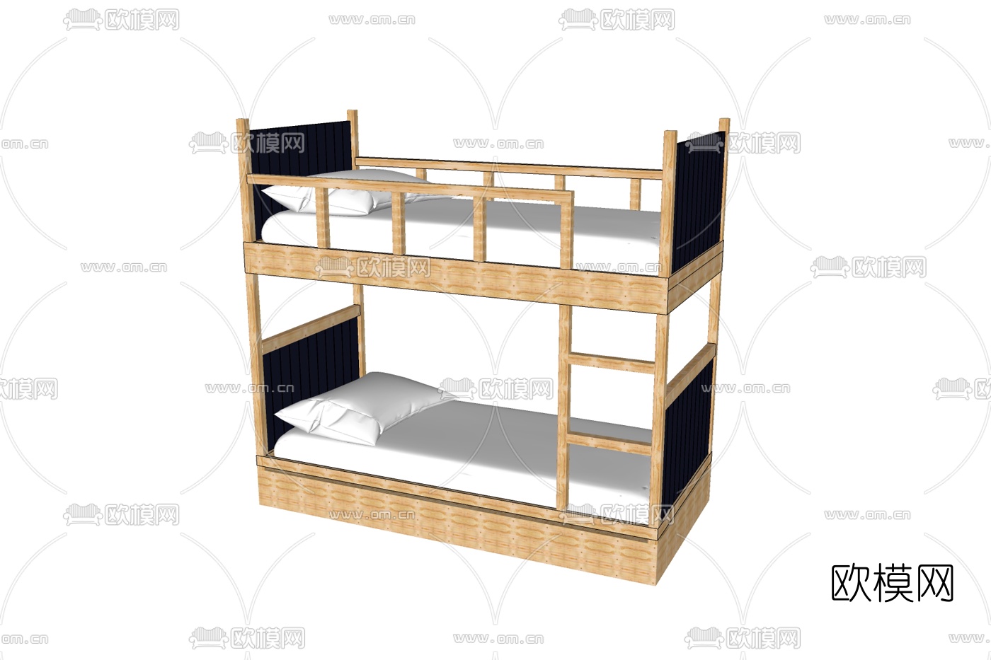 现代儿童床免费su模型下载