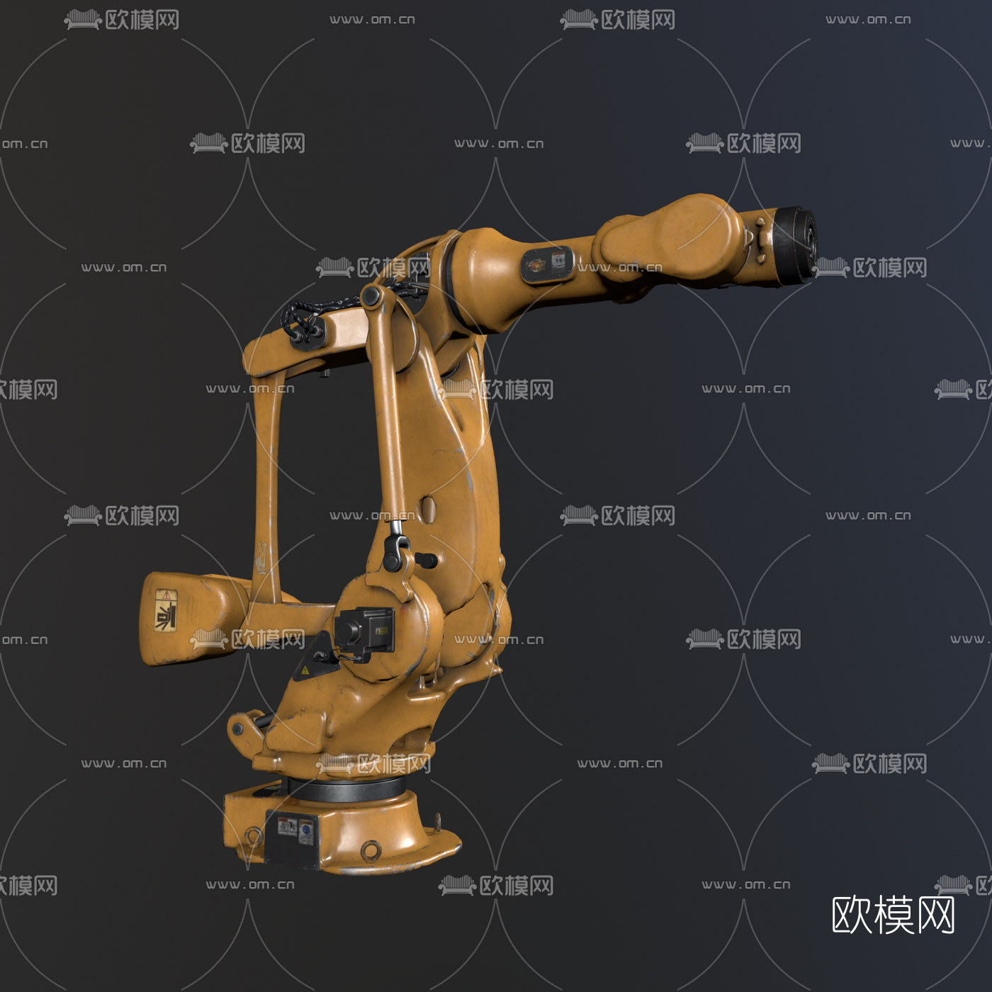 现代机械臂3d模型下载（渲染图2）