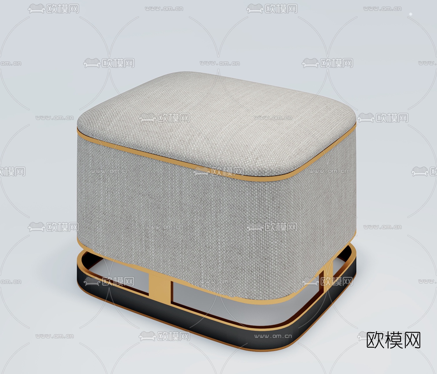 现代布艺沙发凳3d模型下载