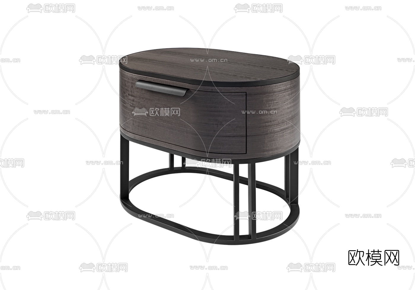 现代意式床头柜3d模型下载（渲染图1）