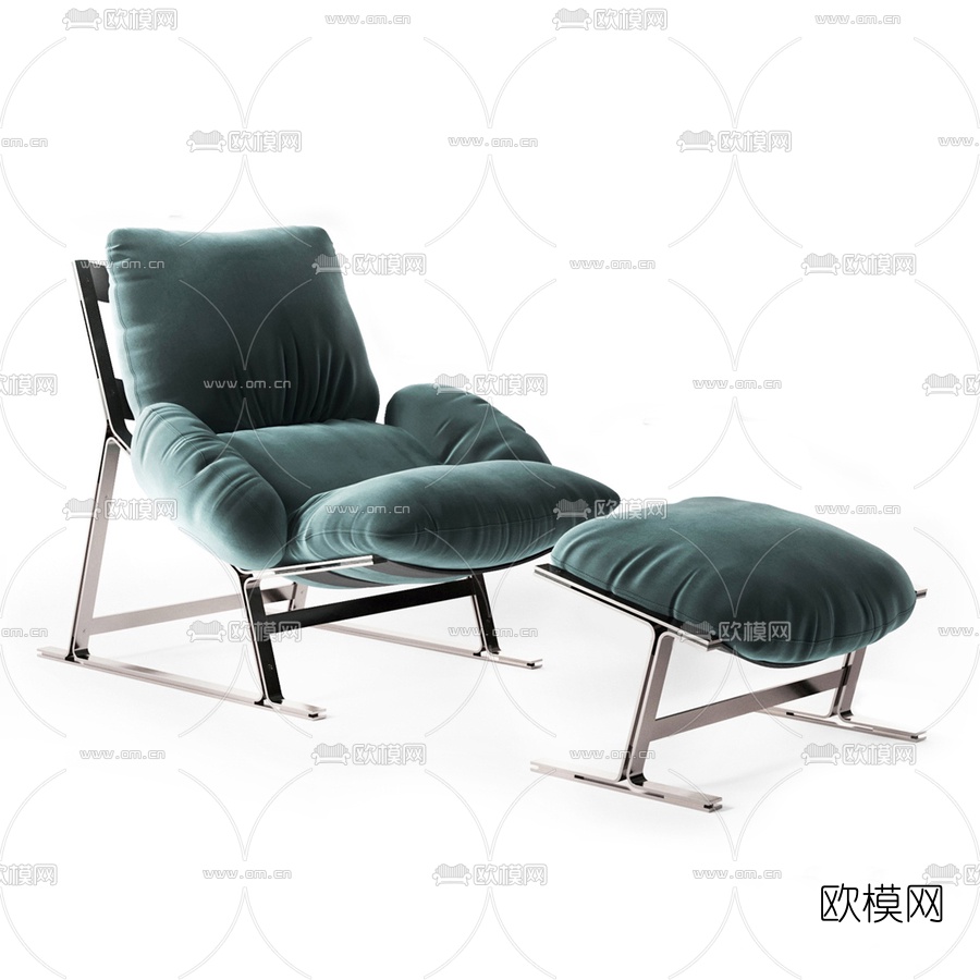 现代布艺躺椅3d模型