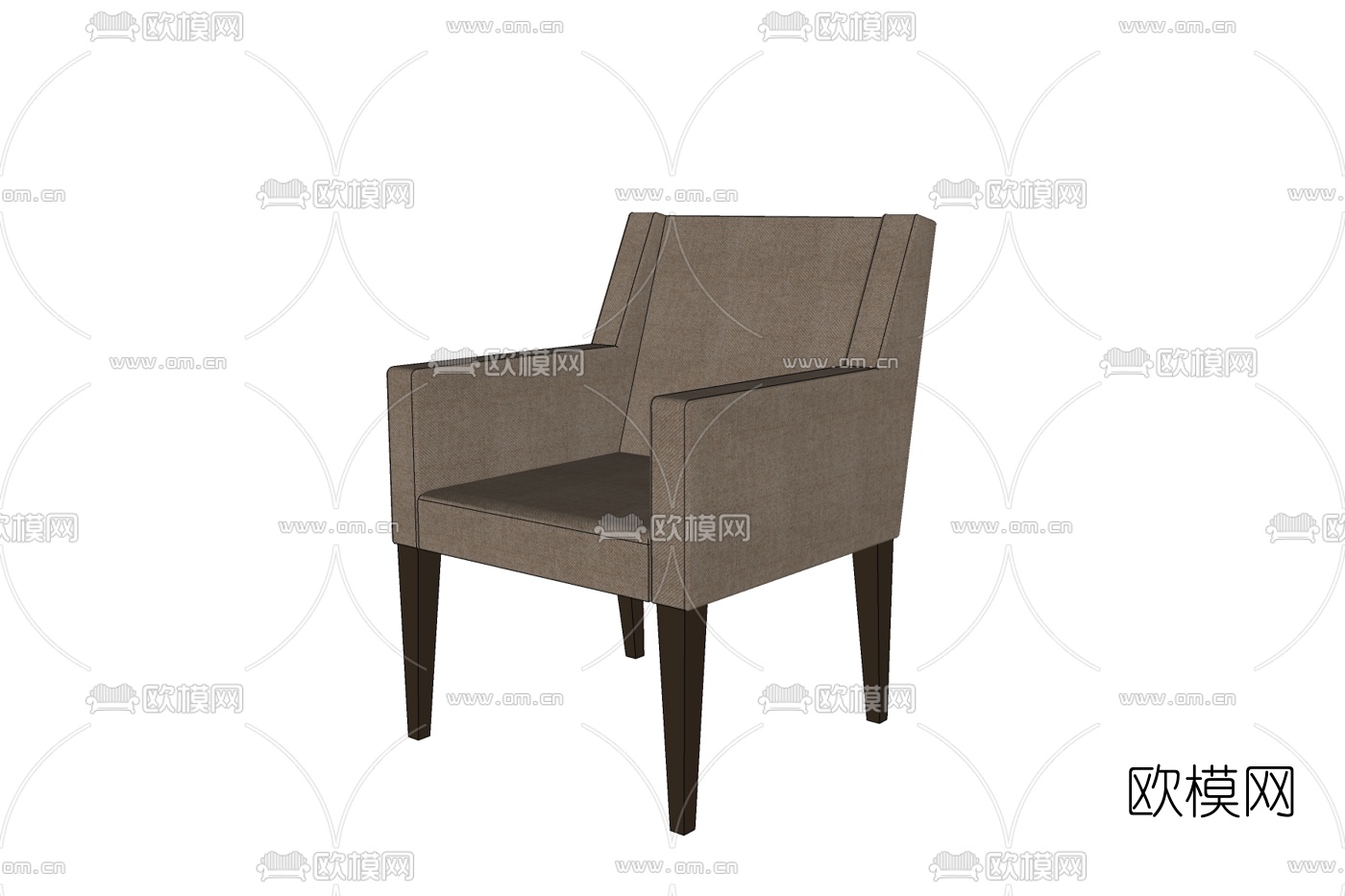 现代单人沙发免费su模型下载
