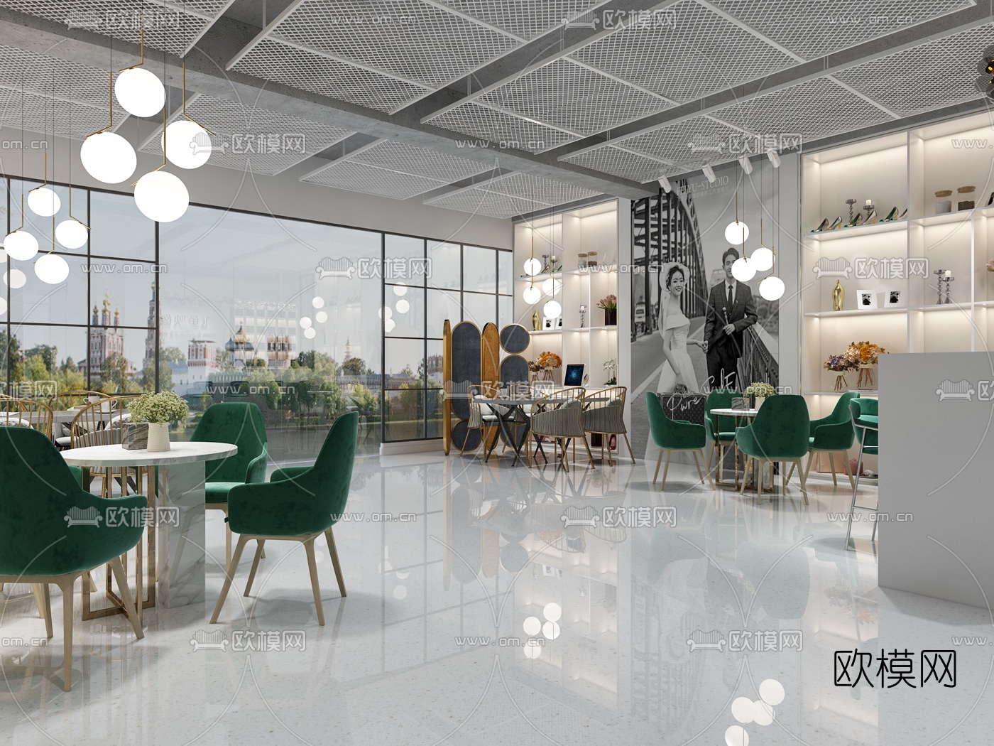 现代婚纱摄影工作室3d模型下载（渲染图2）