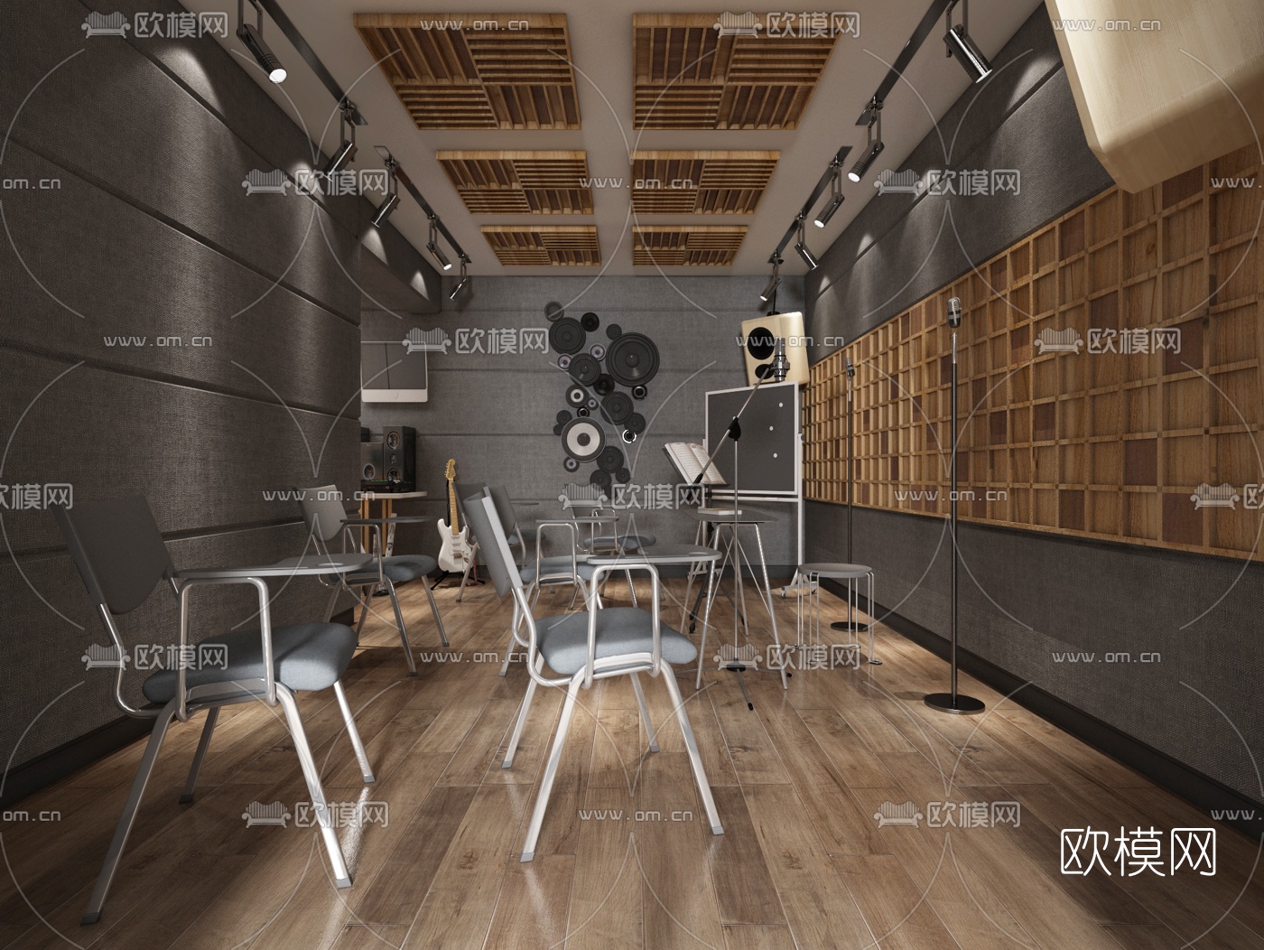 工业风艺术培训机构3d模型下载（渲染图3）