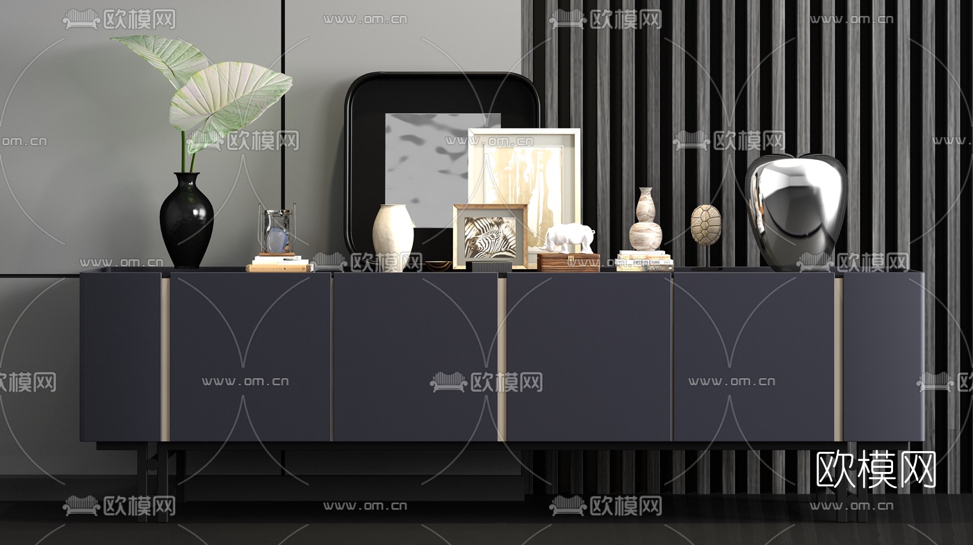 现代金属电视柜3d模型-免费3dmax模型库-欧模网