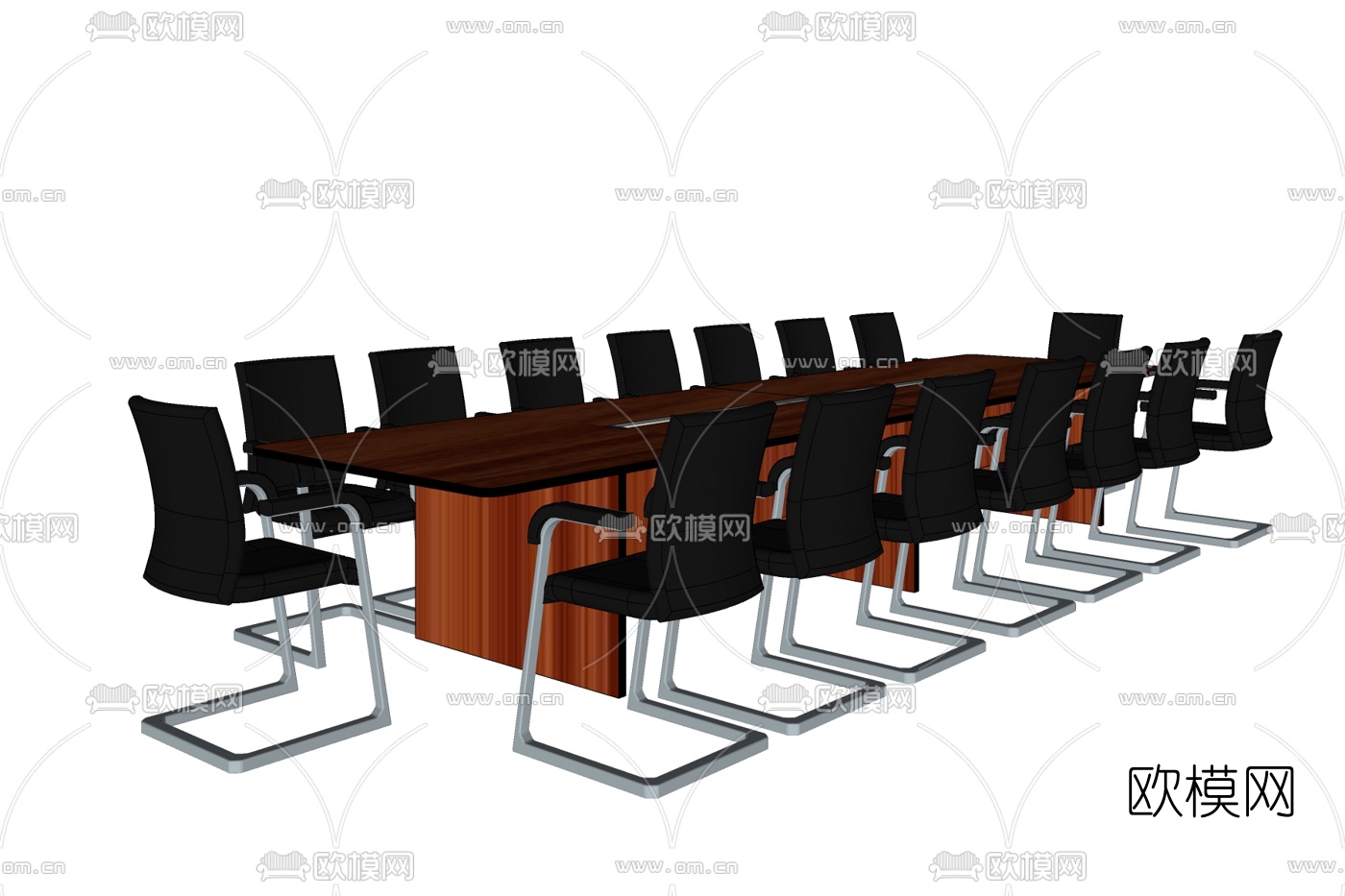 现代会议台免费su模型下载