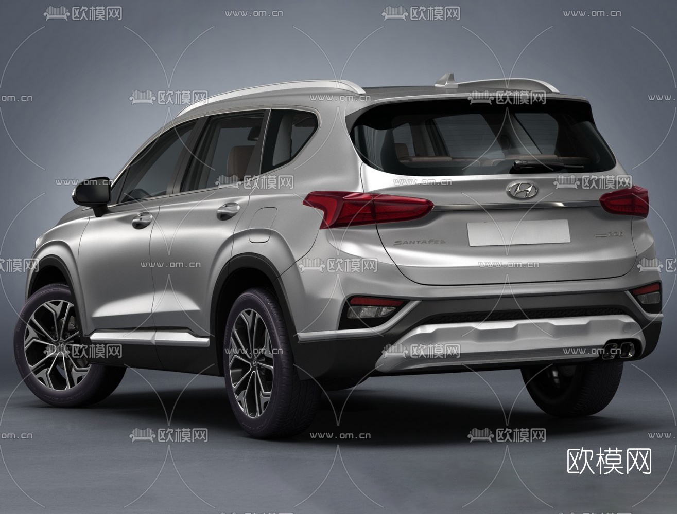 现代圣达菲汽车3d模型