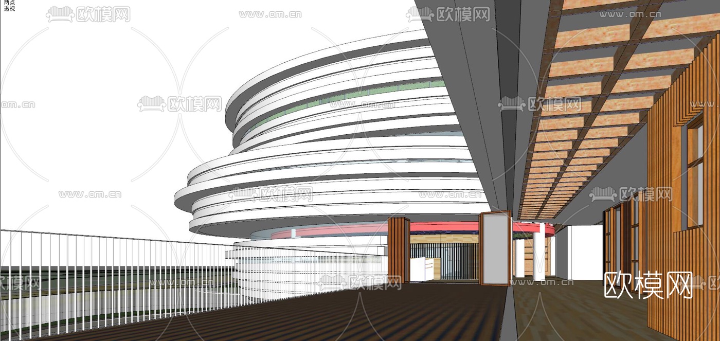 现代幼儿园外观su模型下载（渲染图7）