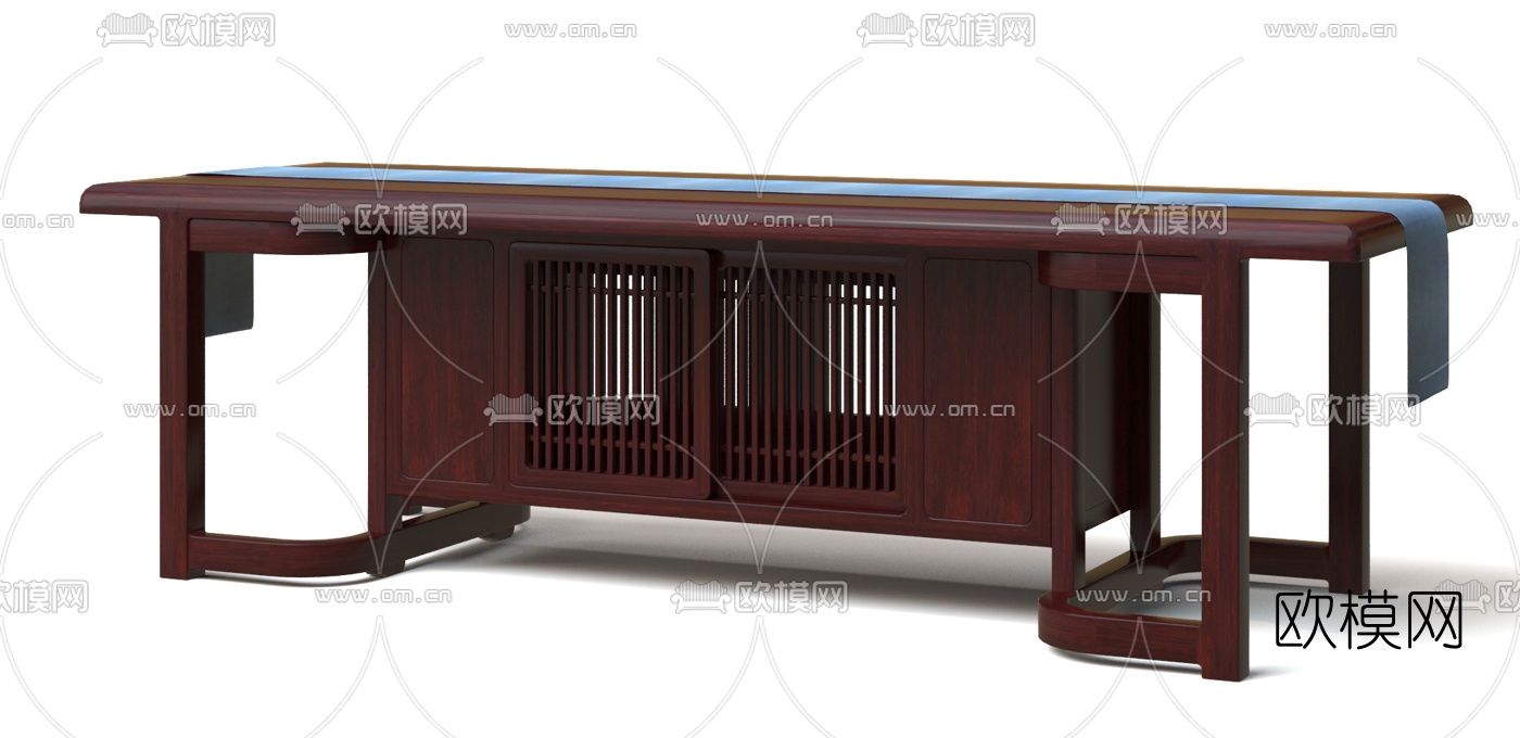 中式红木茶桌3d模型