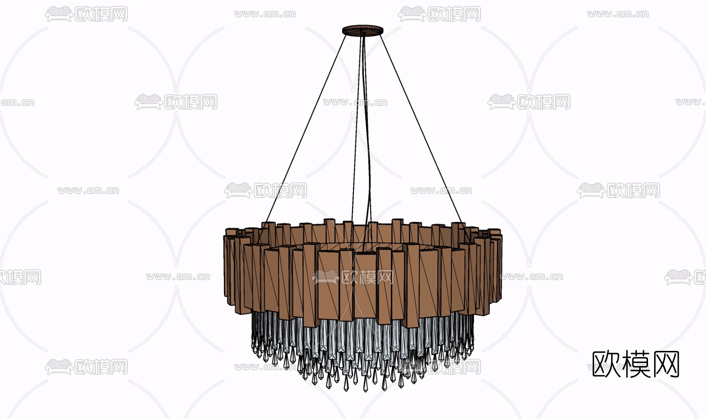 现代金属台灯免费su模型下载