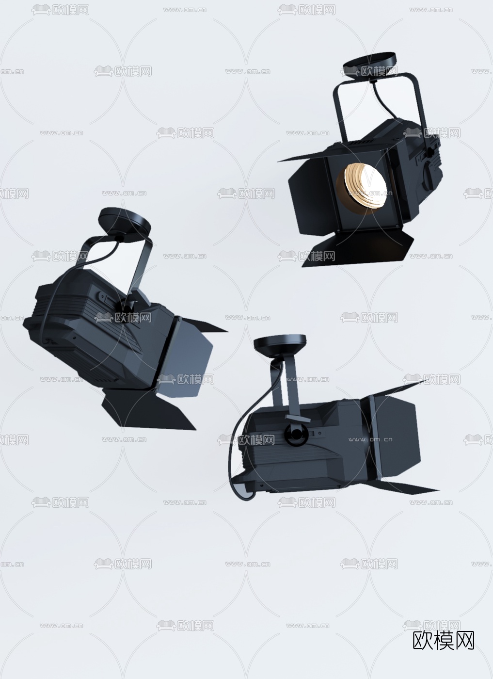 现代投影灯舞台灯3d模型