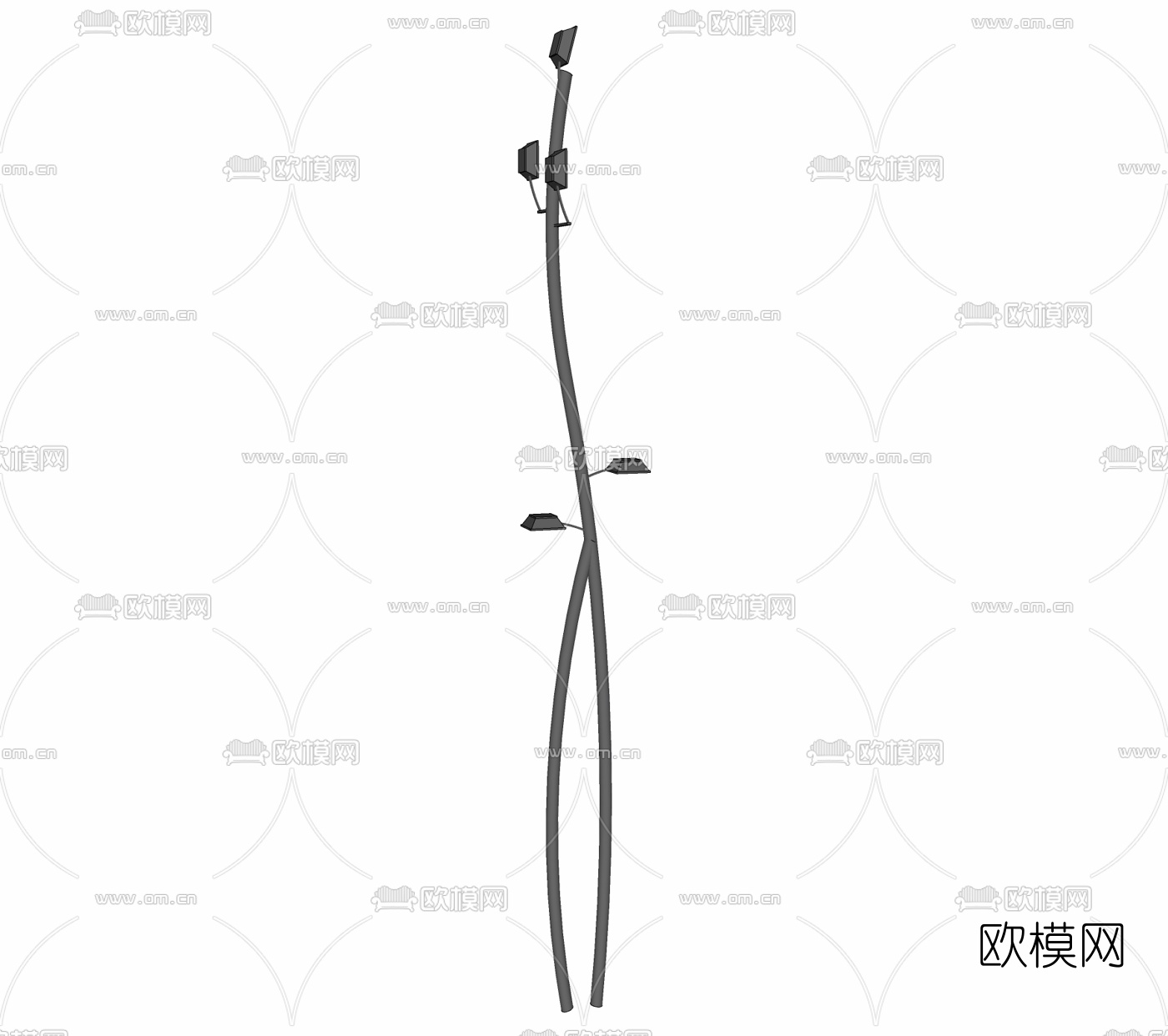 现代户外景观灯免费su模型下载