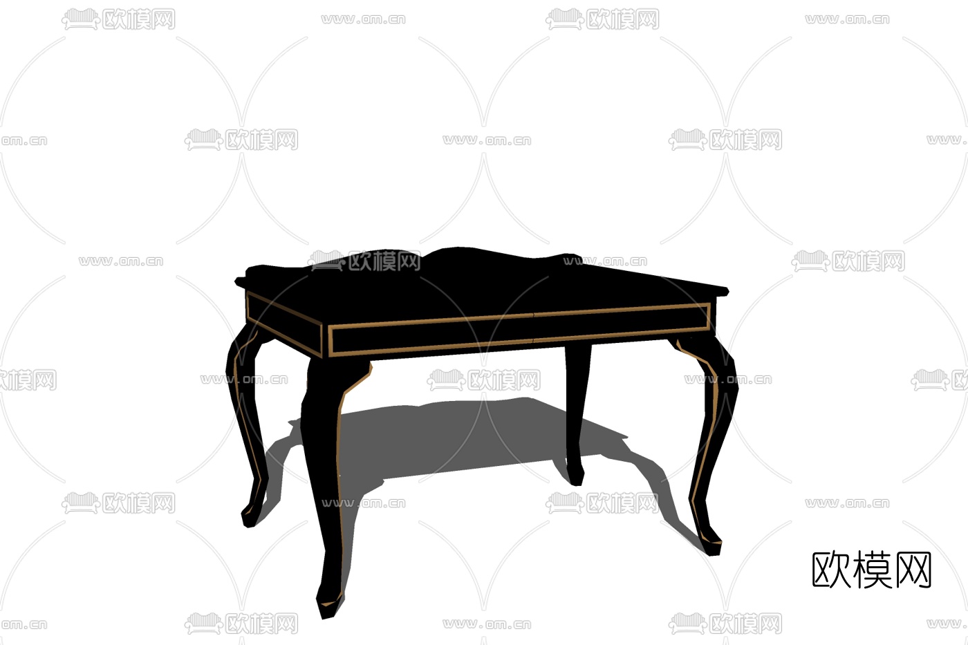 简欧书桌免费su模型下载
