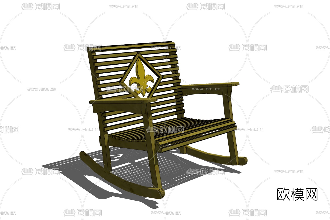 美式休闲椅免费su模型下载
