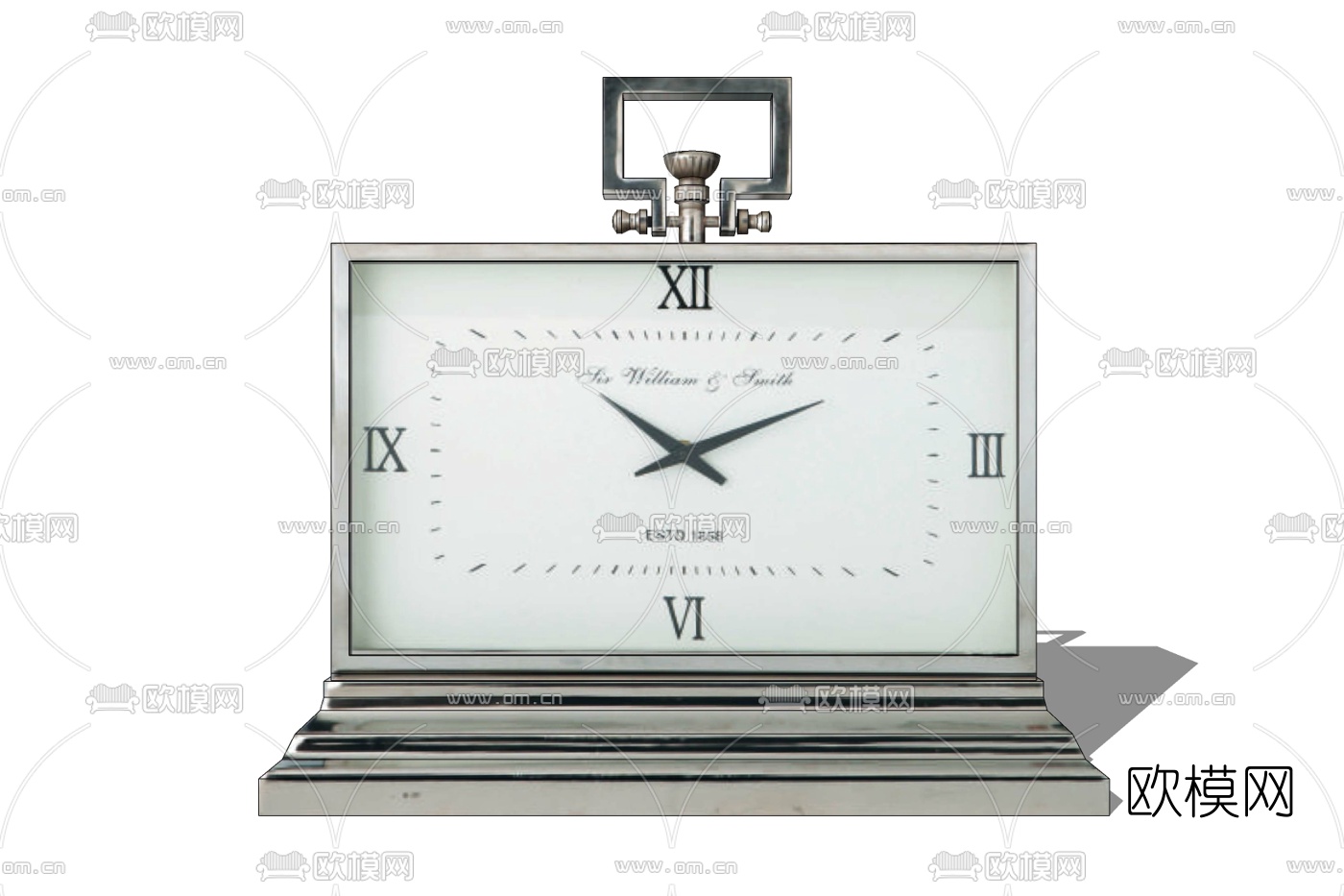 现代金属摆钟免费su模型下载