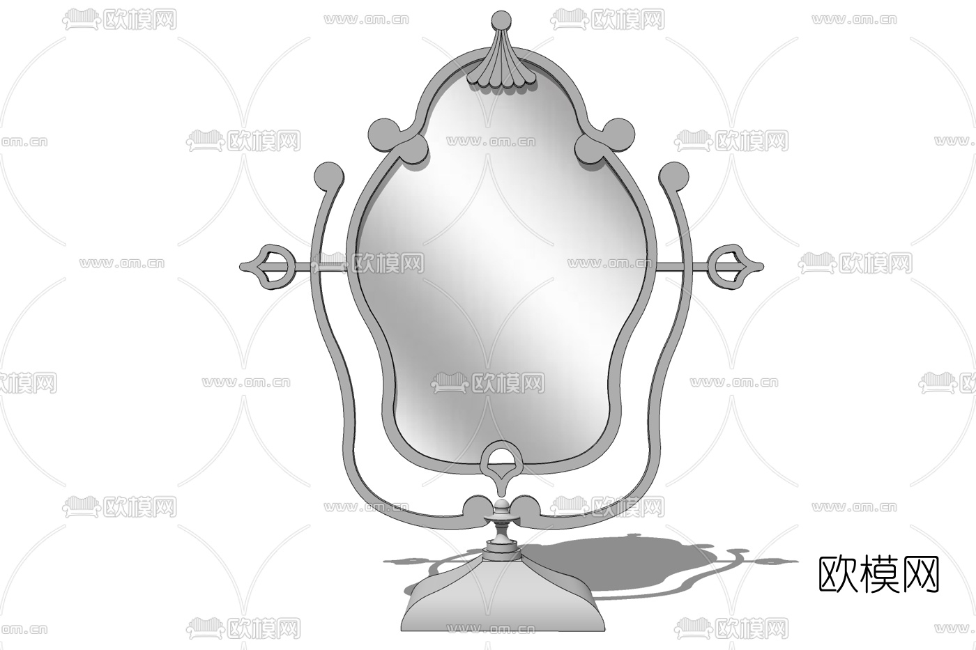 现代装饰镜子免费su模型下载