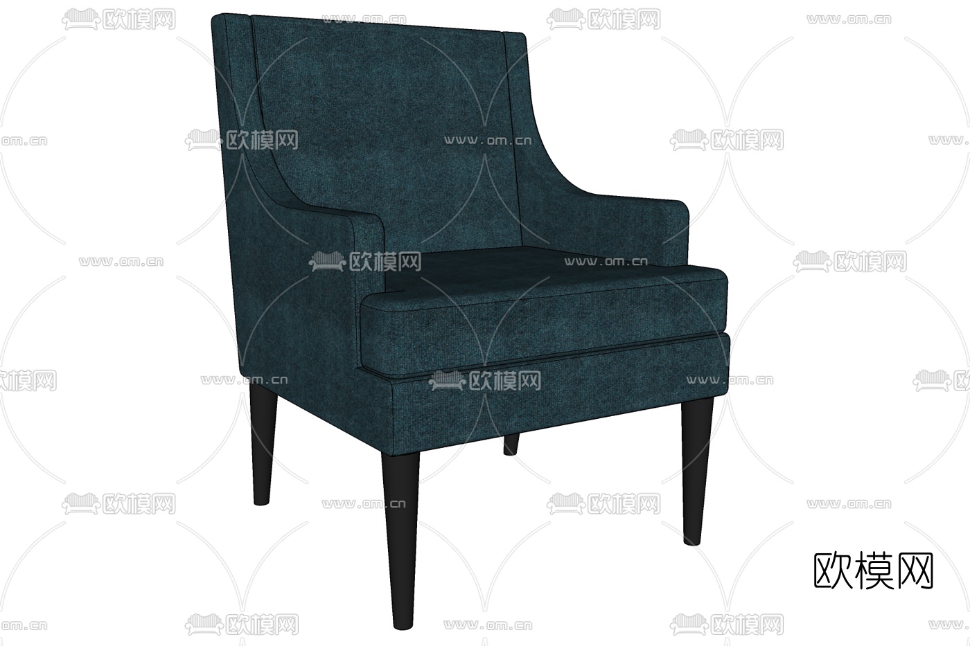 现代布艺休闲椅免费su模型下载