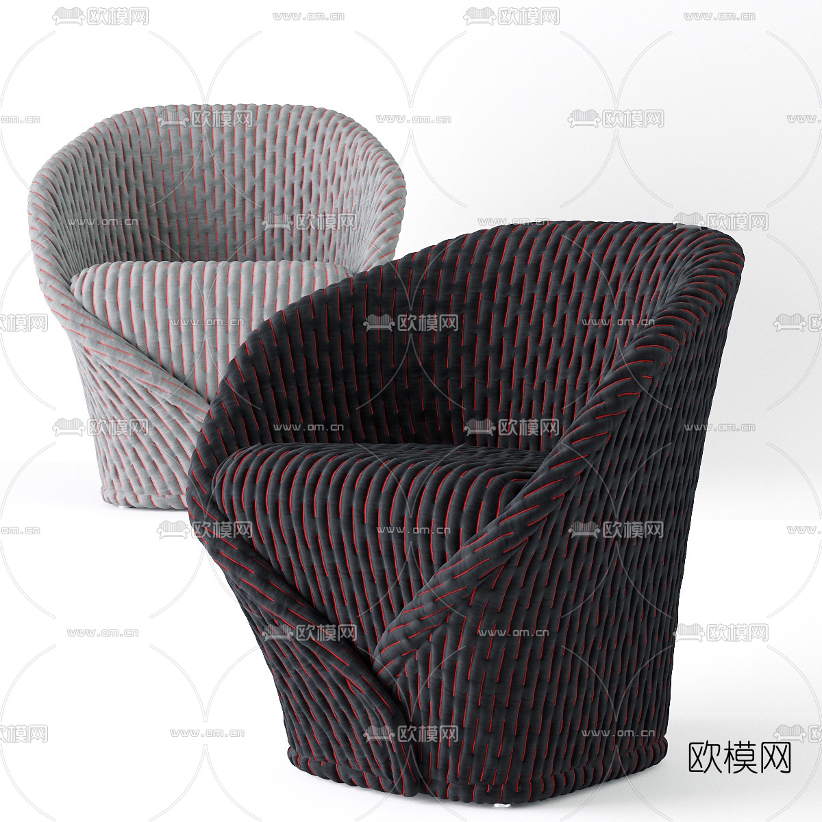 Moroso 靠背单人沙发3d模型下载