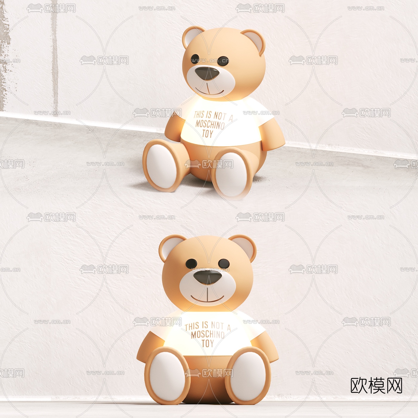 现代维尼熊儿童台灯3d模型下载