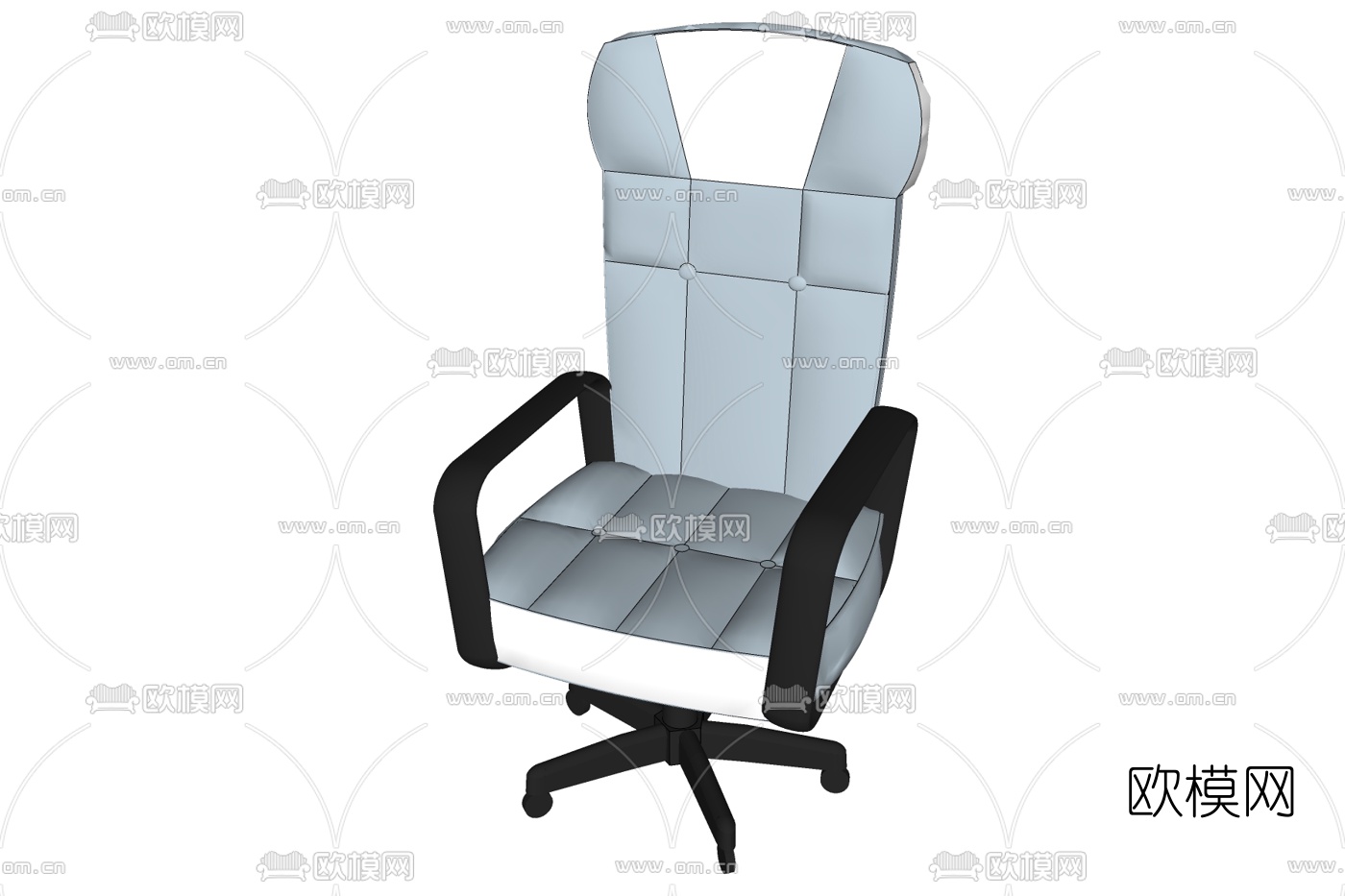 现代布艺办公椅免费su模型下载