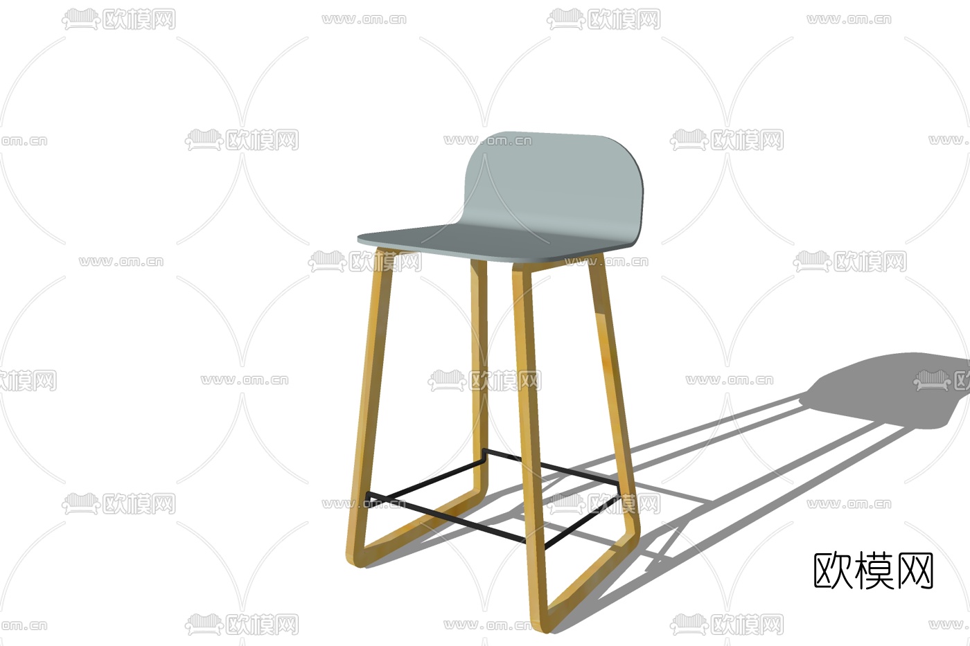 北欧单椅su模型下载