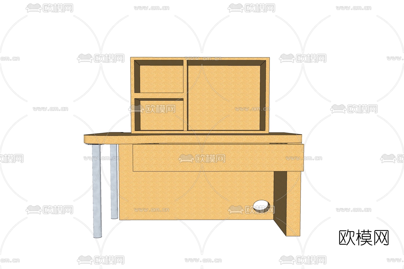 现代书桌免费su模型下载
