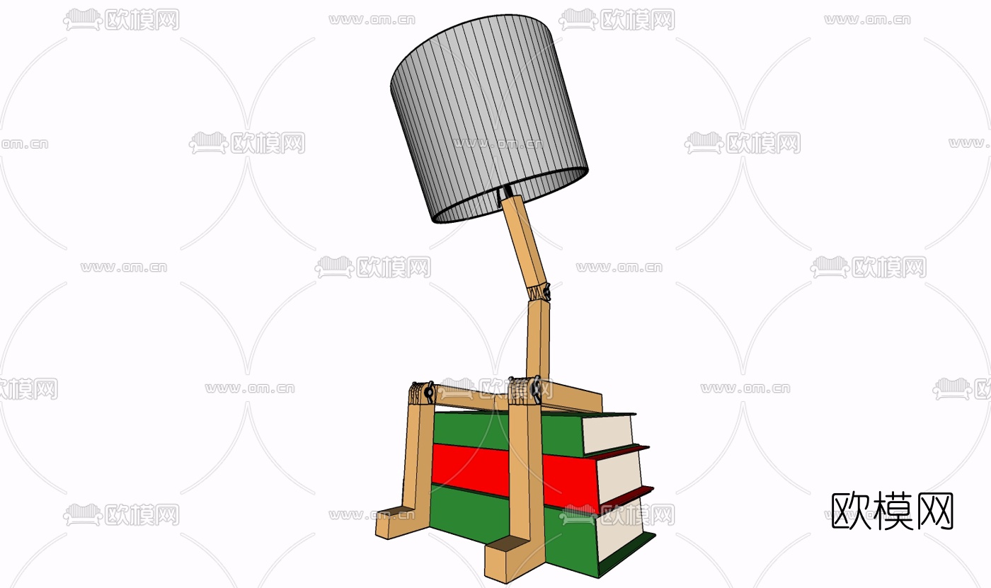 现代台灯免费su模型下载