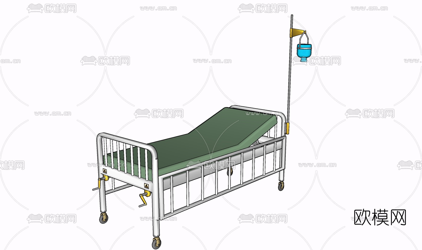 现代病床免费su模型下载