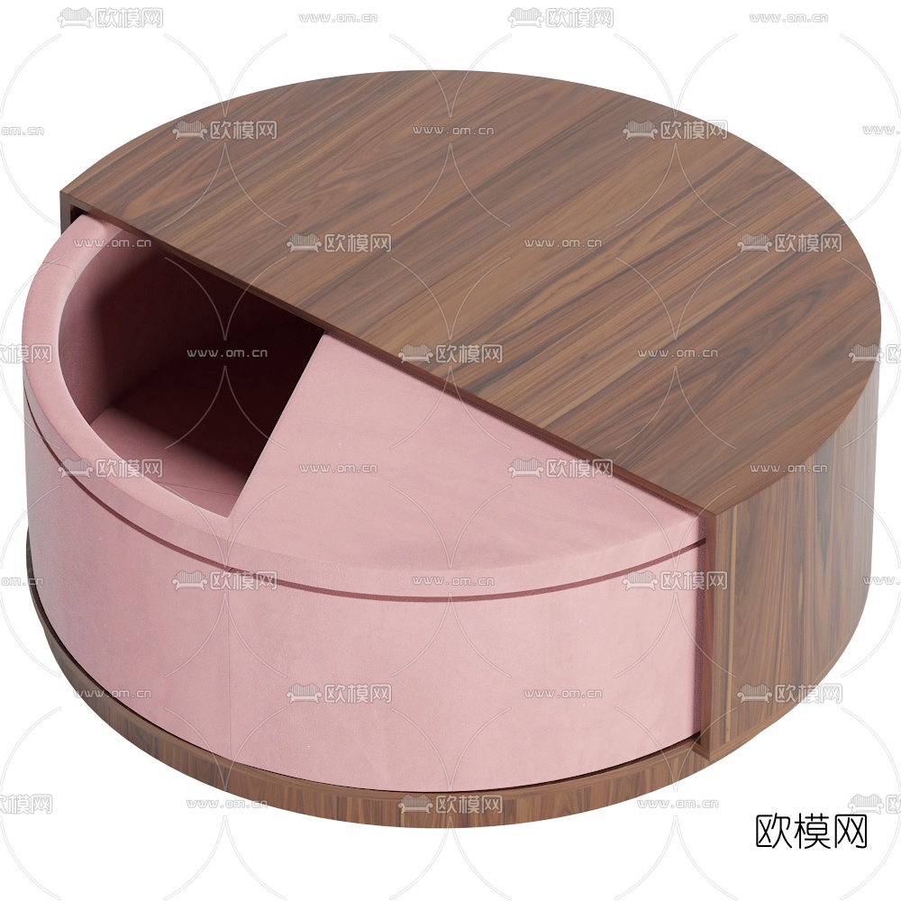 现代圆形茶几3d模型