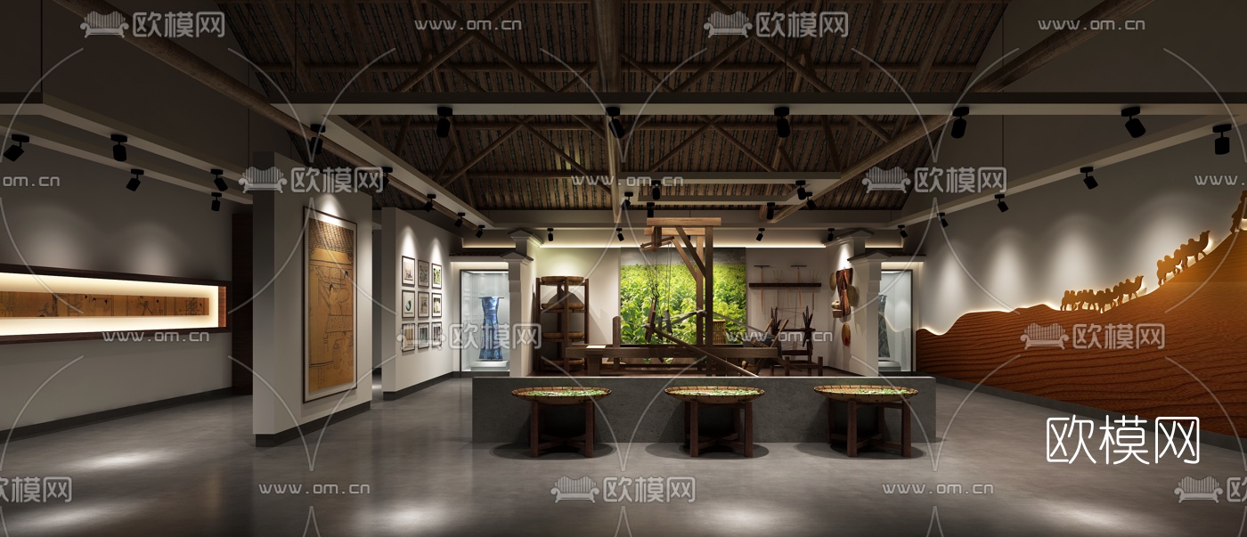 新中式民俗文化博物馆3d模型