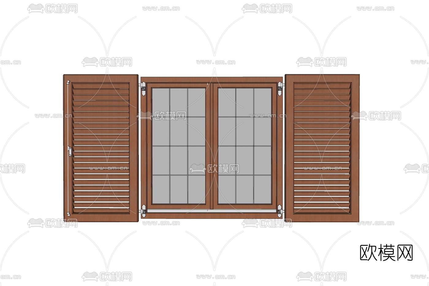 现代百叶窗免费su模型下载
